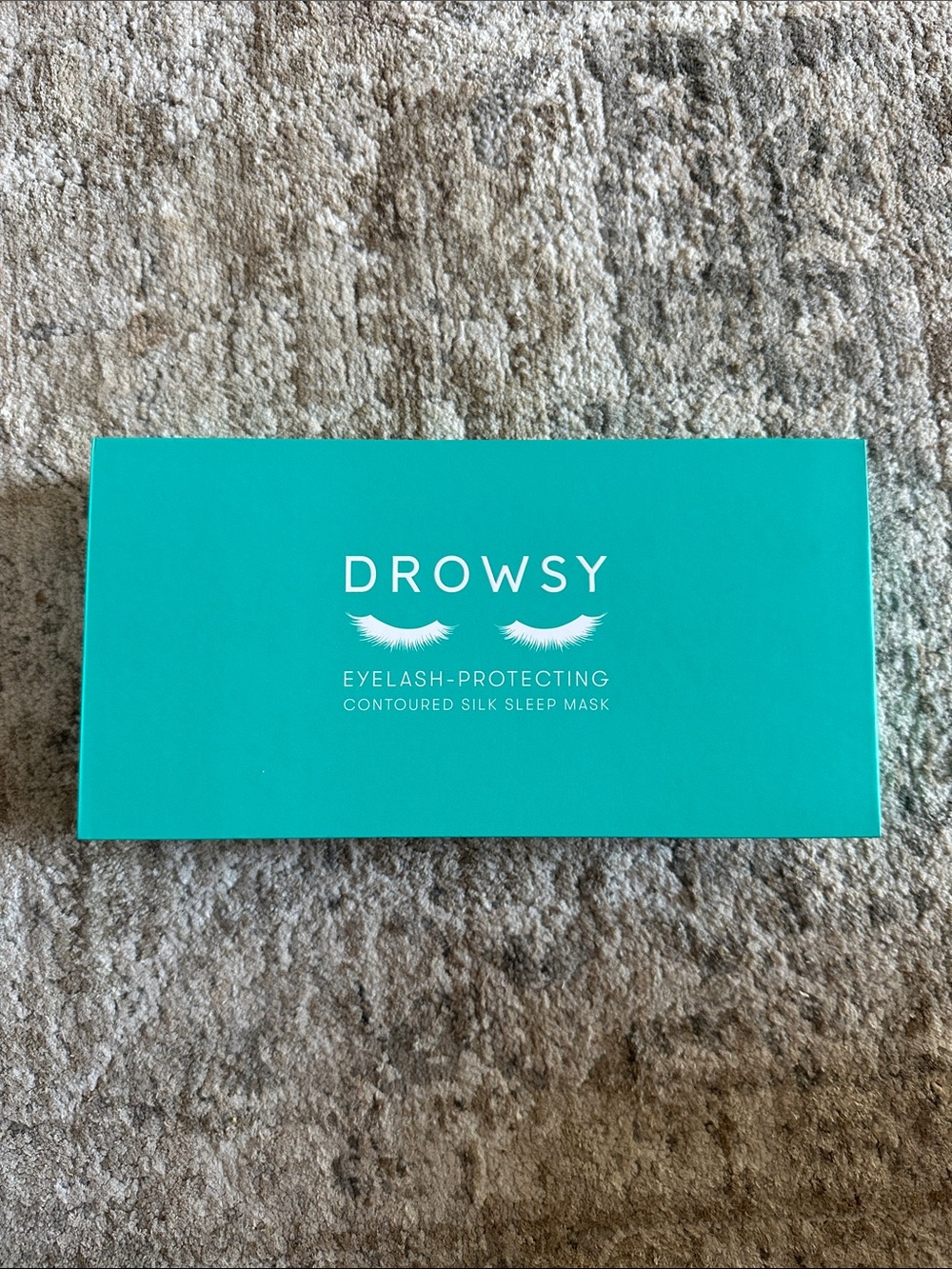 Drowsy Teal Contoured Silk Sleep Mask - Eyelash-Protecting